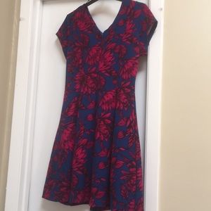 Blue floral dress